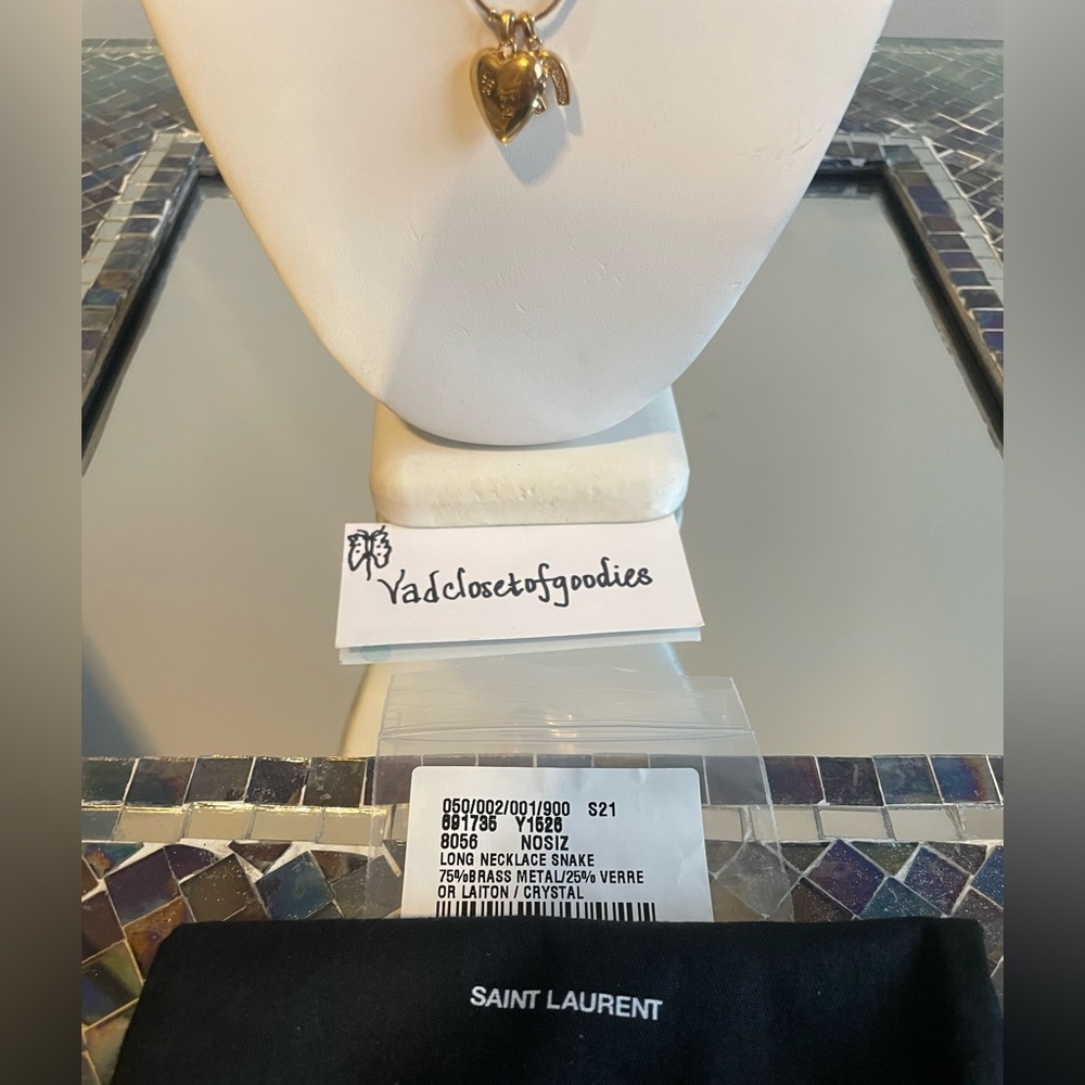 Saint Laurent Heart & Horseshoe Necklace - Picture 4 of 5